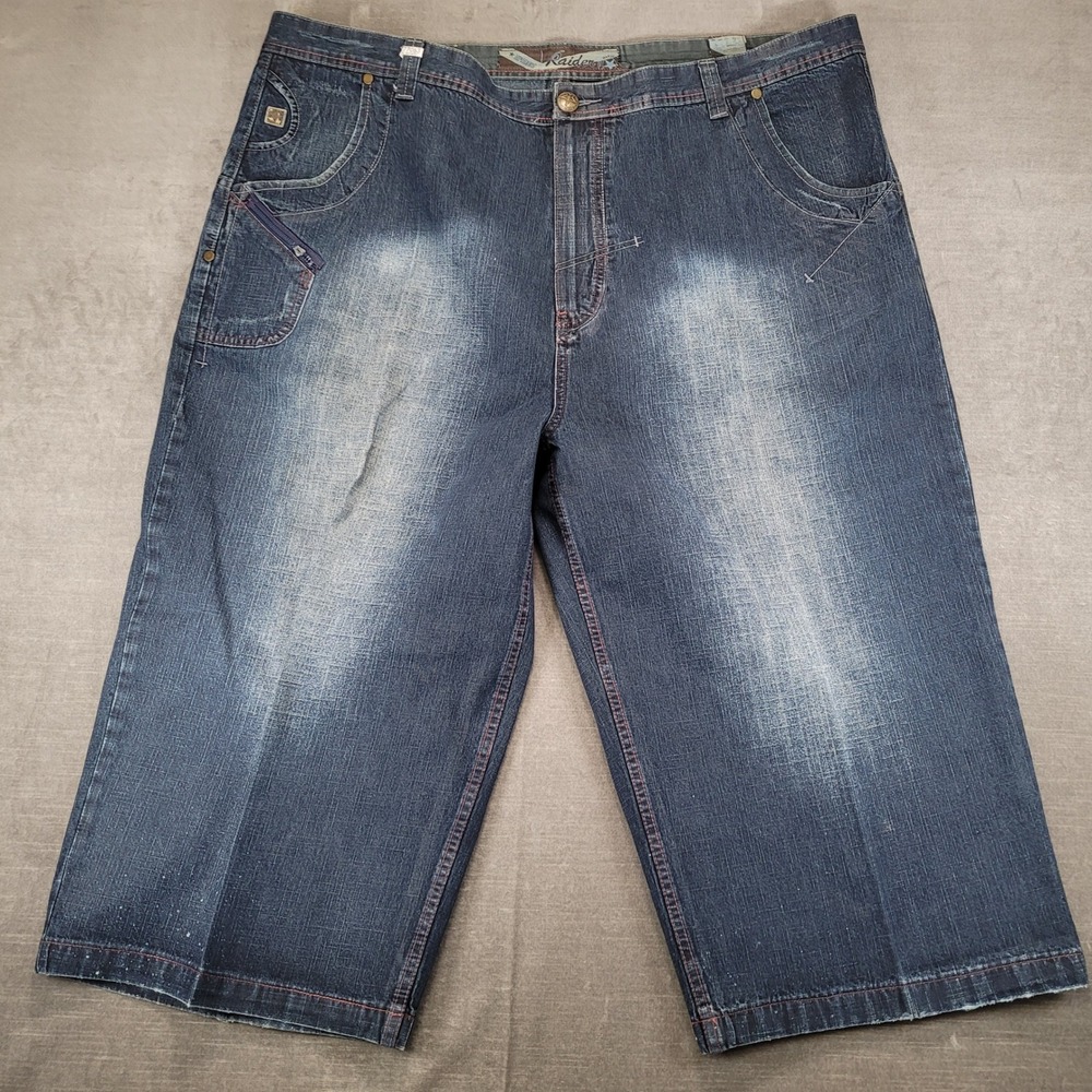 Infamous Raider Jean Co Mens Size 46 Blue Denim Baggy Shorts Y2K Streetwear RJC